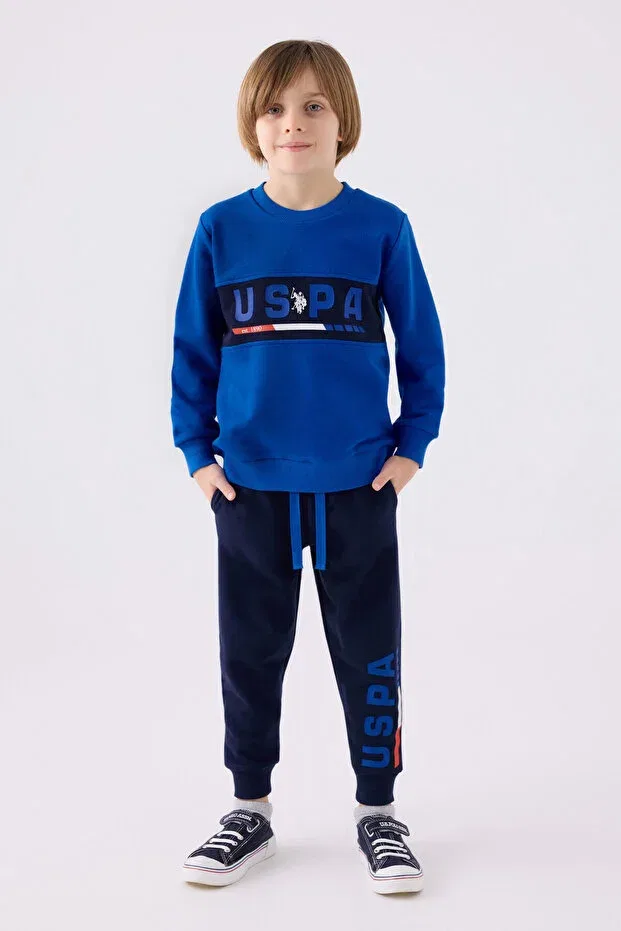 Детский спортивный комплект для мальчиков с принтом Sportswear U.S. Polo Assn., Light Blue