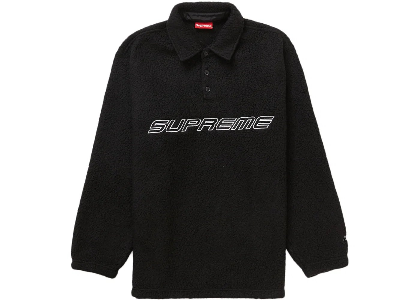 Мужская футболка-поло с длинным рукавом Supreme, Black