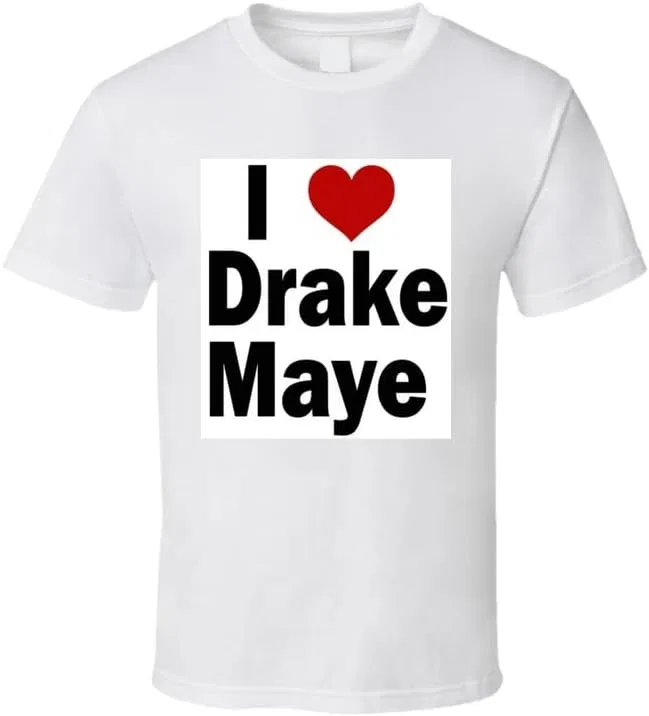 Мужская футболка с принтом Drake Maye Gildan, White