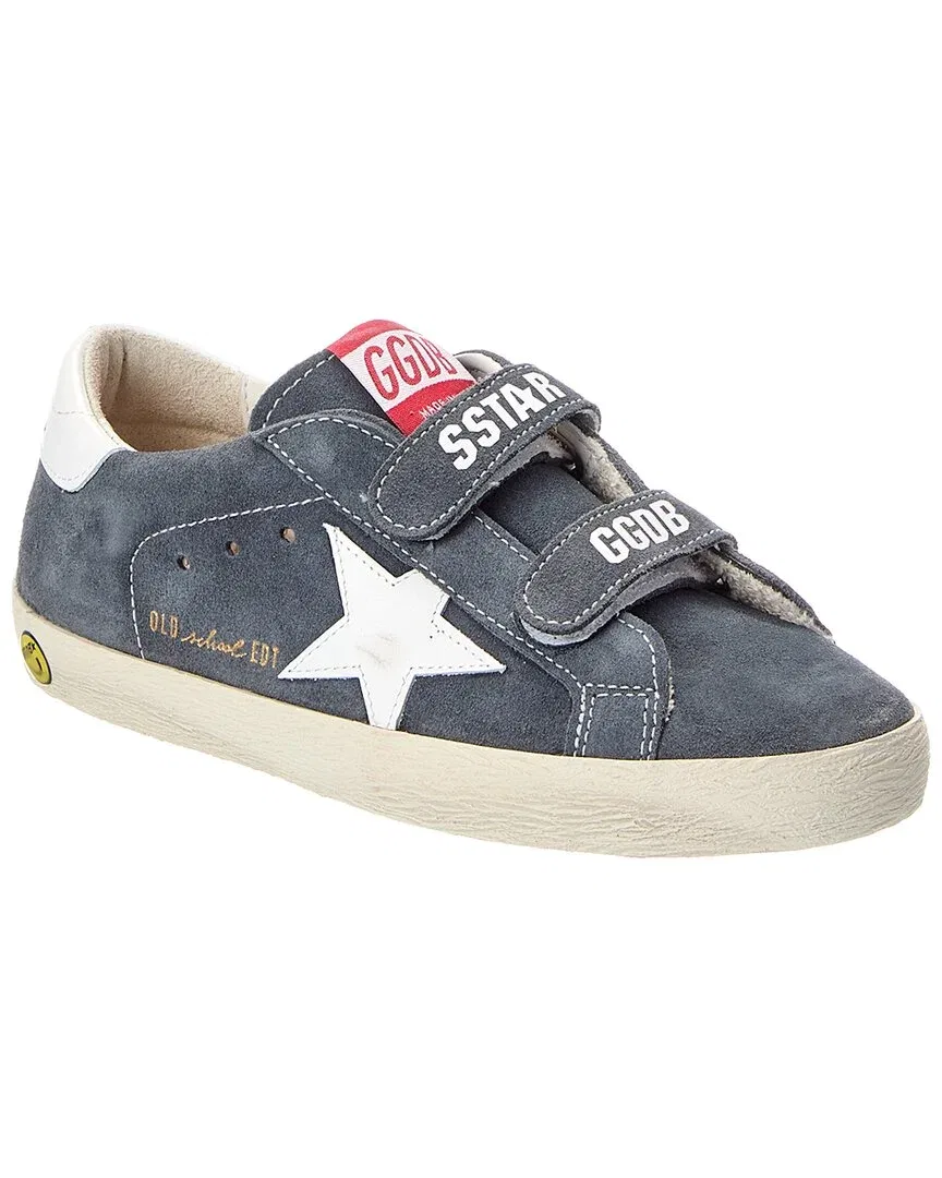 Детские кроссовки низкие на липучках Golden Goose, синий