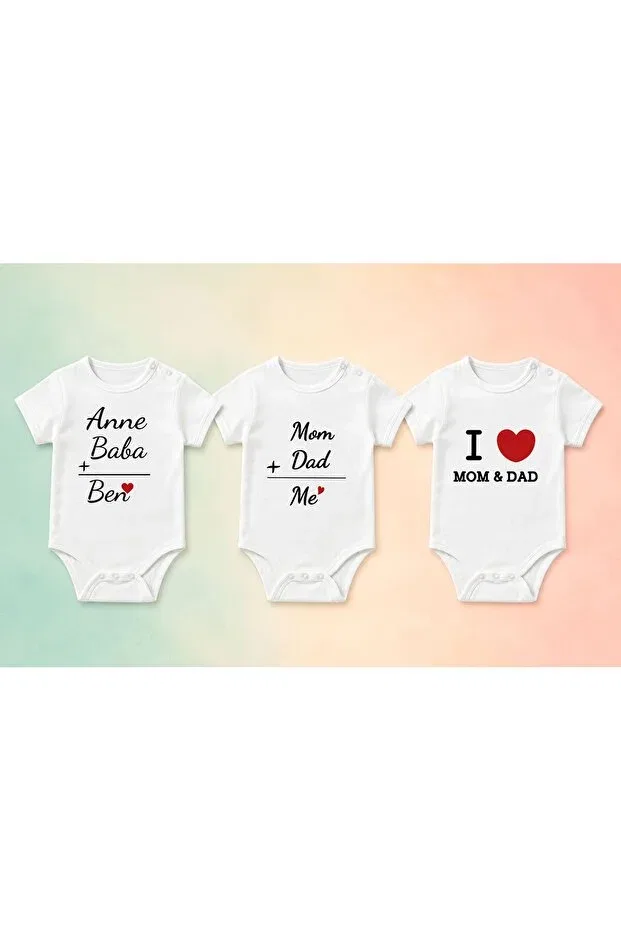Детское боди для новорожденных хлопковый комплект 3 шт Written Bodysuit Babylimon, White