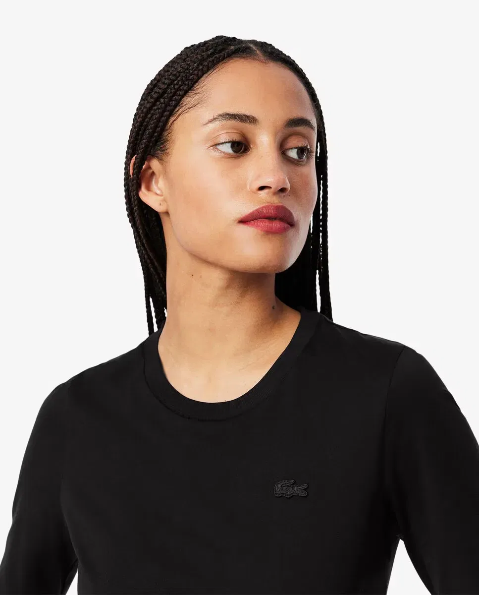 Футболка женская Lacoste Negro с французским рукавом — фото 4