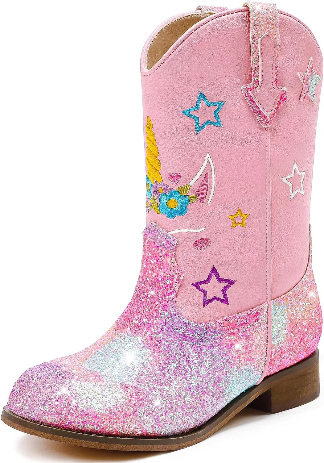 Детские сапоги для девочек с принтом Unicorn Motasha, Unicorn Pink