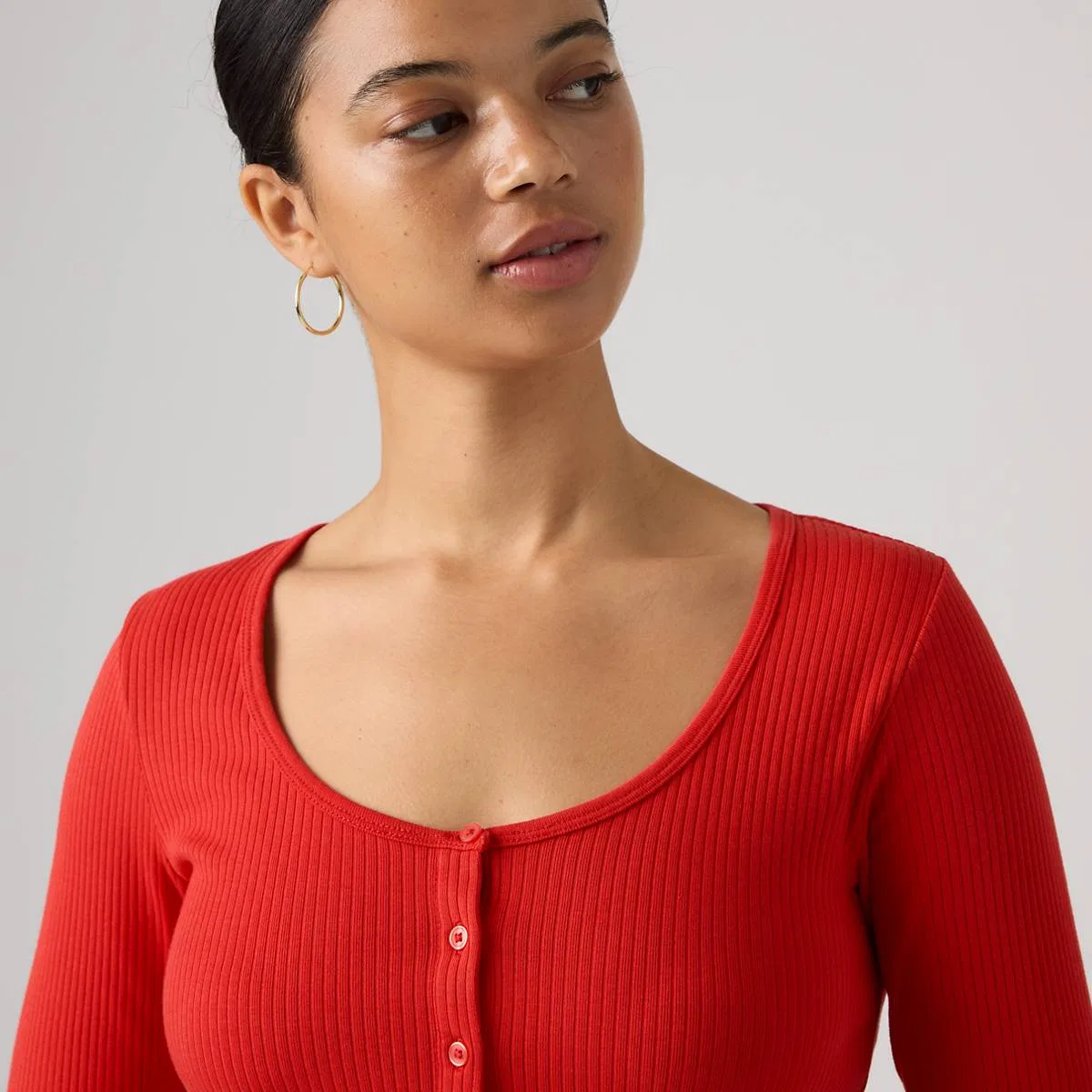 Рубашка с длинными рукавами на пуговицах от Austen Levi's, True Red - Red — фото 2