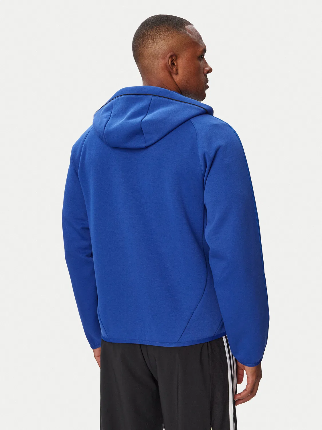Мужская флисовая куртка стандартного кроя Spacer Teamgeist Cutline Fullzip Hoodie Adidas, синий — фото 3