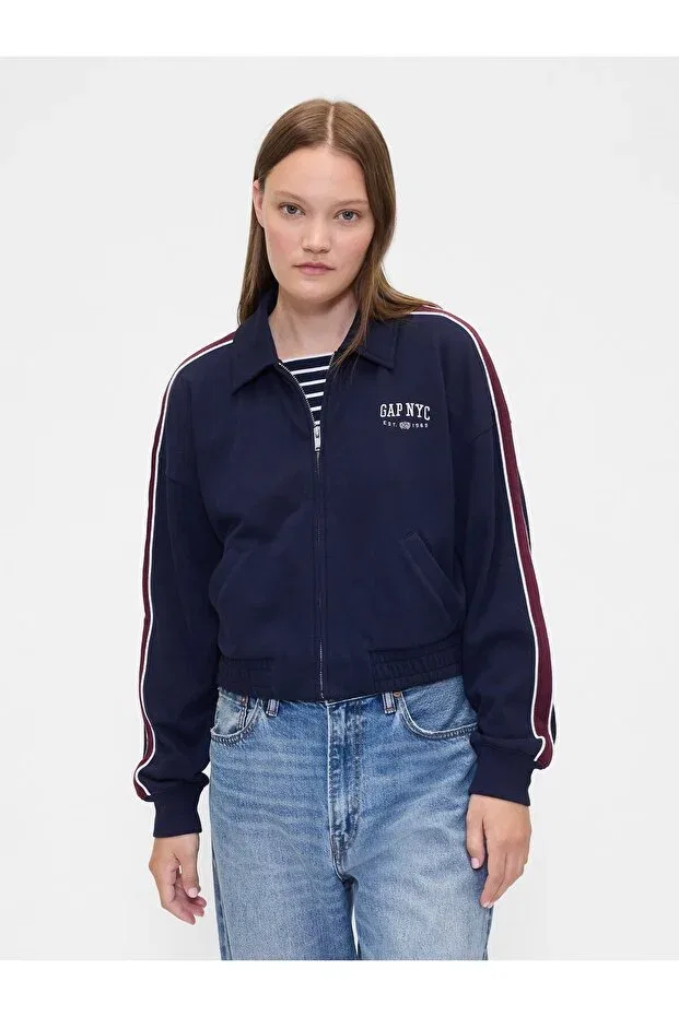 Женские свитшот с принтом Gap, Navy Blue-001