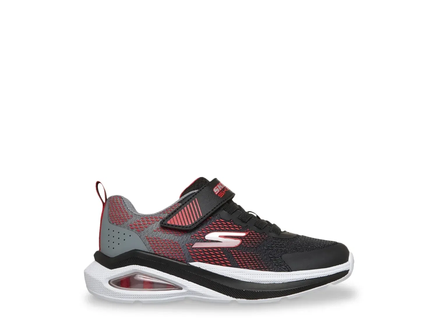 Кроссовки детские Skechers Microspec Max Velocity, черно-красные — фото 4