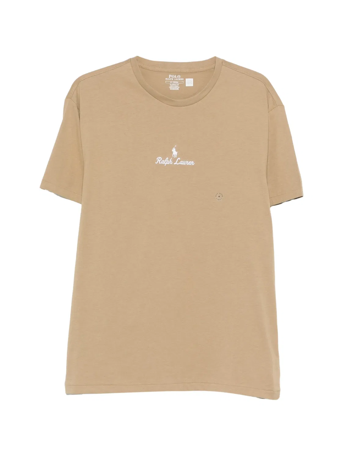 Футболка с вышитым логотипом Polo Ralph Lauren, бежевый