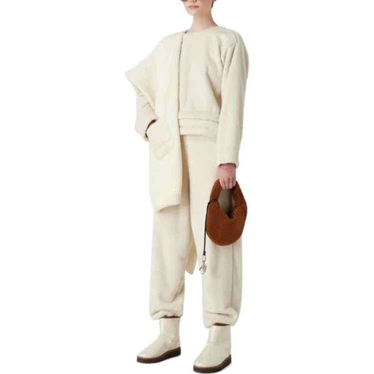 Повседневные брюки, свободная посадка, EMPORIO ARMANI, Ivory White — фото 3