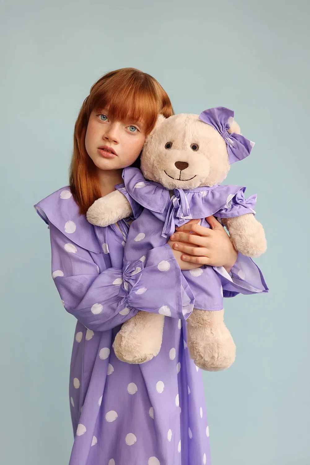 Женский комплект ночной рубашки с плюшевым мишкой Lunamia, Purple