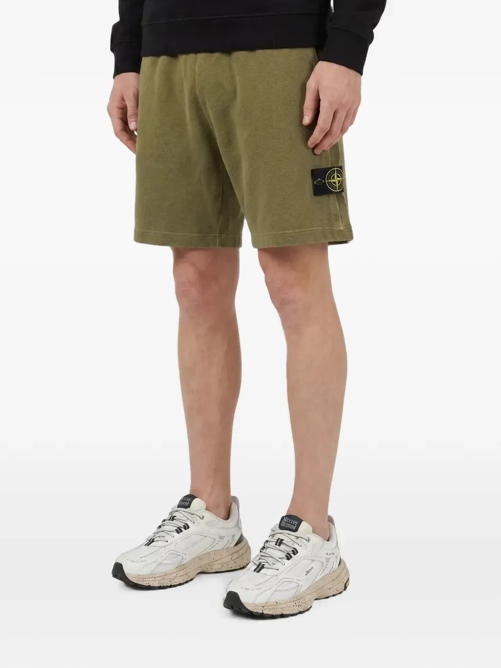 Шорты-джерси с нашивкой-логотипом Stone Island, зеленый