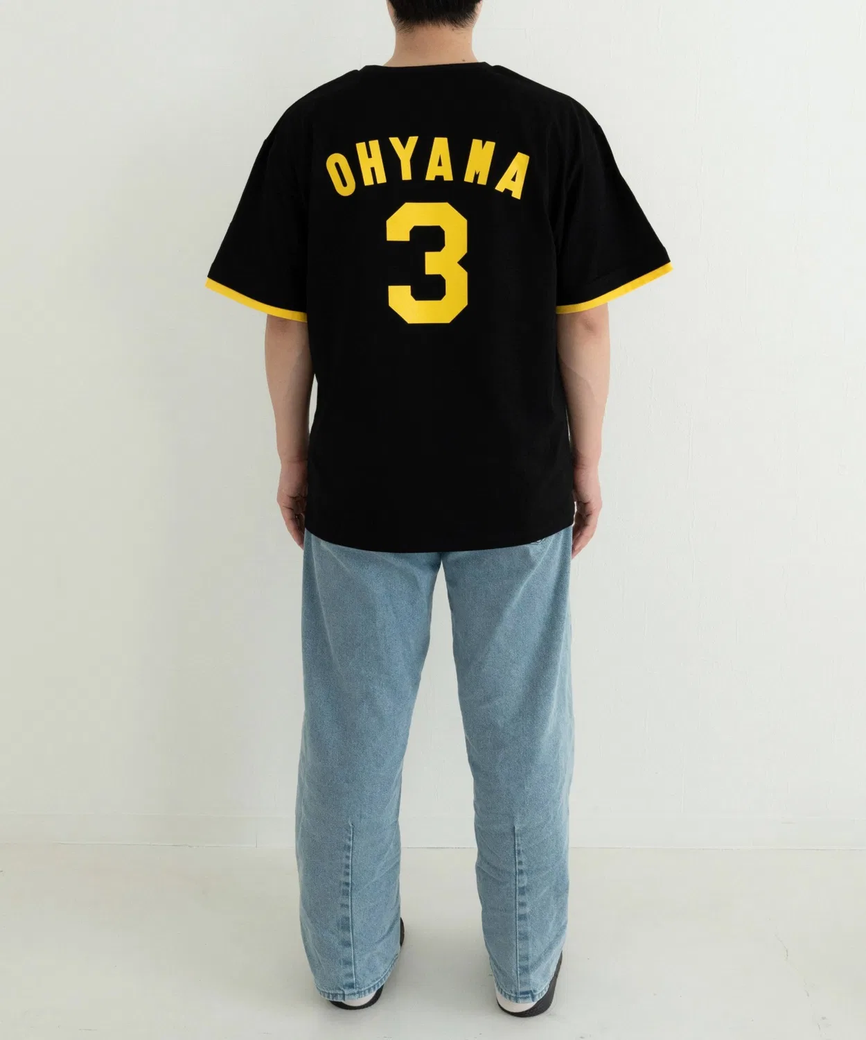 Детская футболка с принтом, с коротким рукавом, модель Parent-Child Number T-Shirt, babybaby, Yellow/Black — фото 4