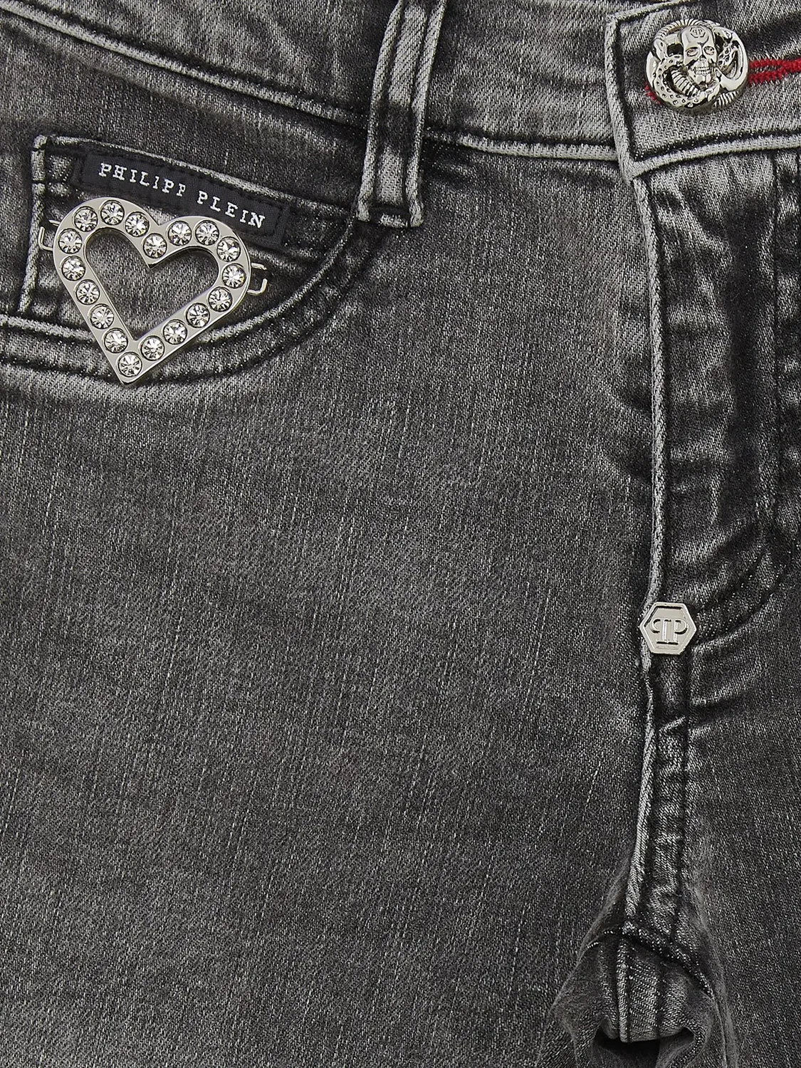 Philipp Plein Джинсы с аппликацией сердца — фото 2