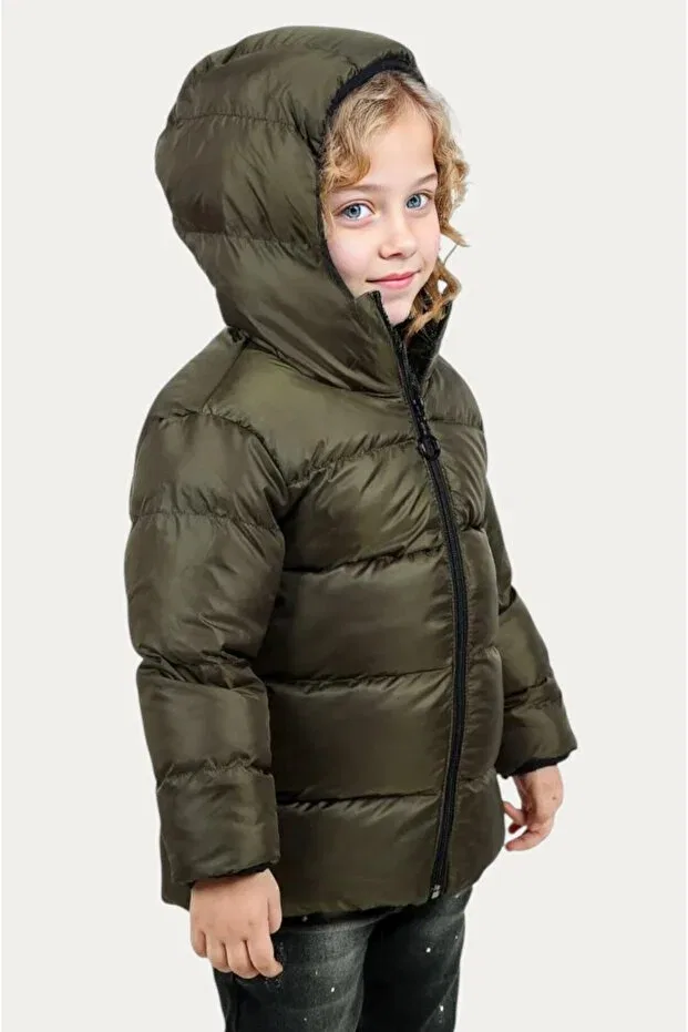 Детское пальто для девочек водонепроницаемое Outriverkids, Khaki — фото 4