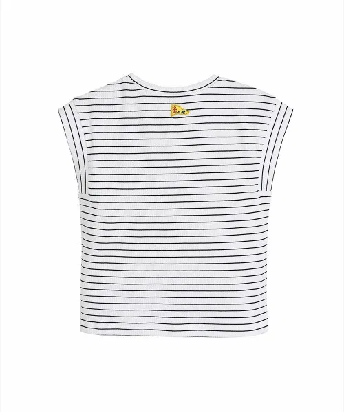Детская футболка без рукавов с принтом My Row T-Shirt moimoln, White — фото 2