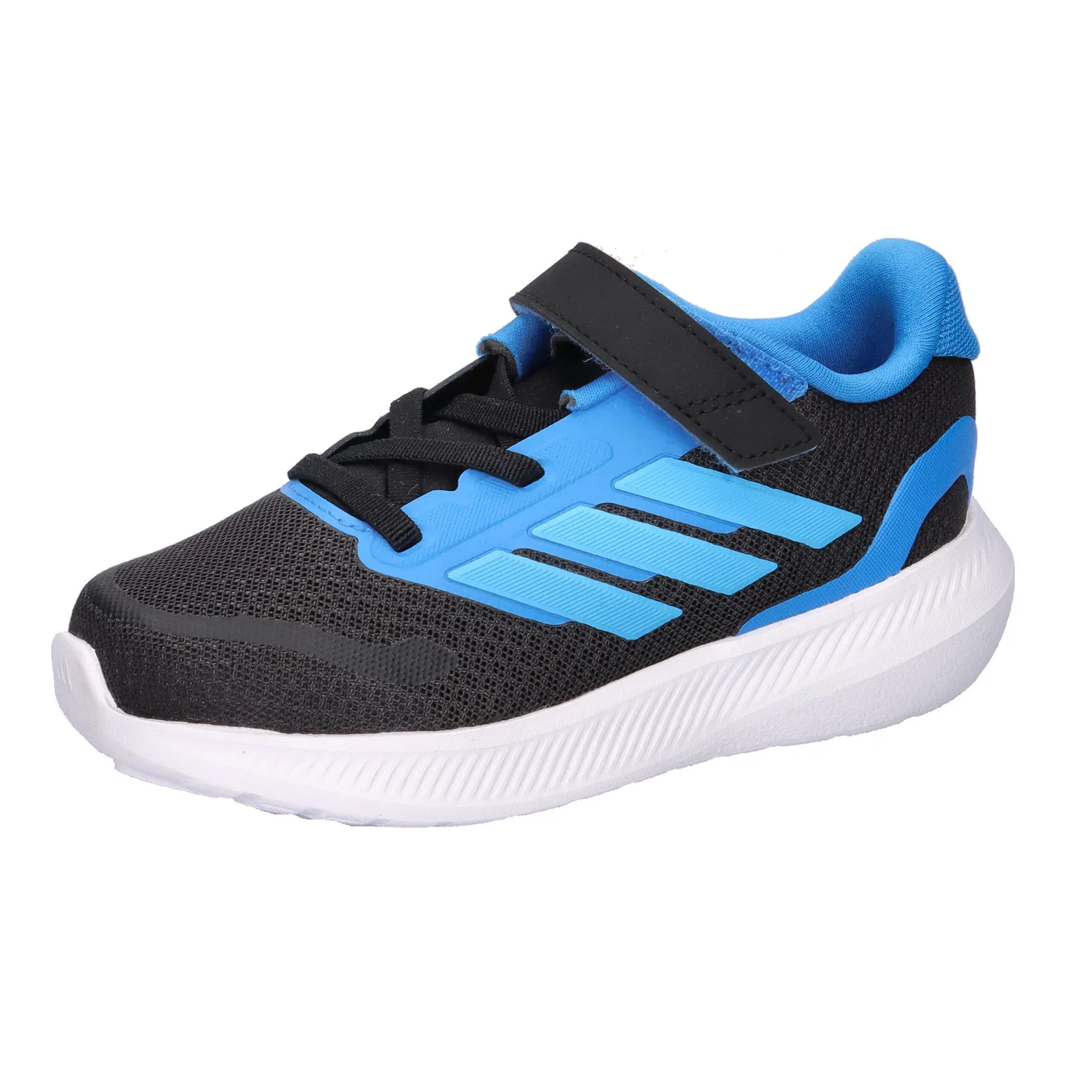 Детские беговые кроссовки с технологией Cloudfoam Runfalcon 5 Adidas, Schwarz Konigsblau Pastellblau