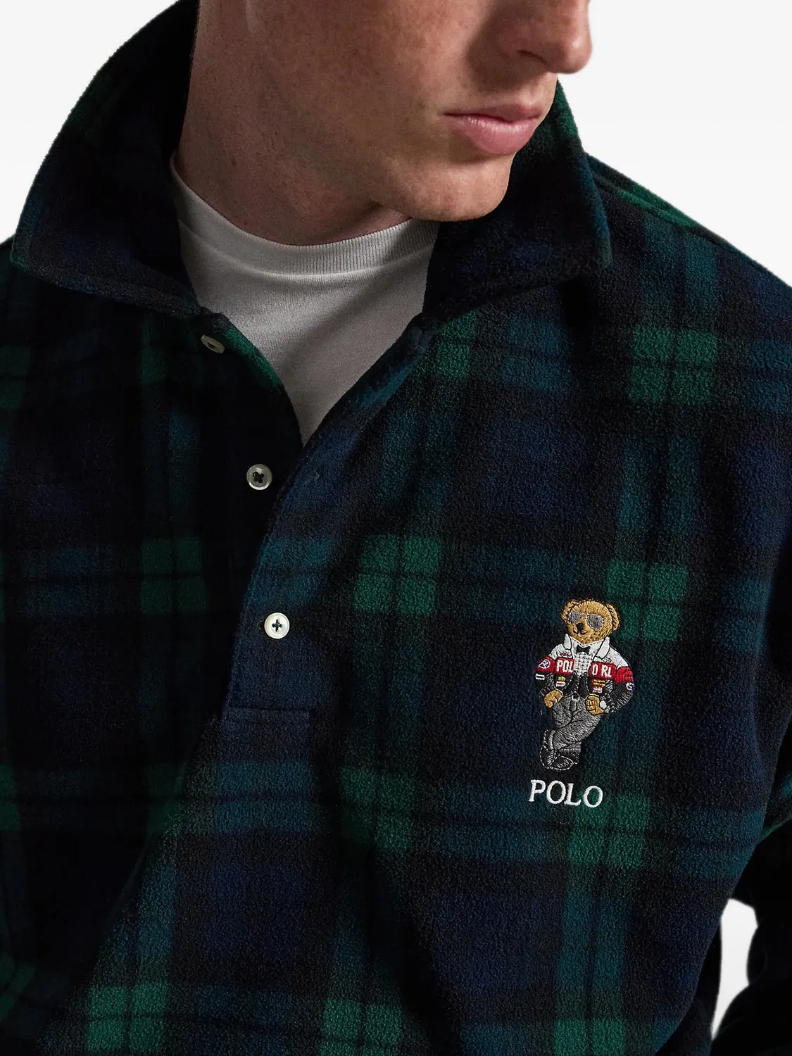 Свитер Polo Bear в клетку Polo Ralph Lauren, синий — фото 4