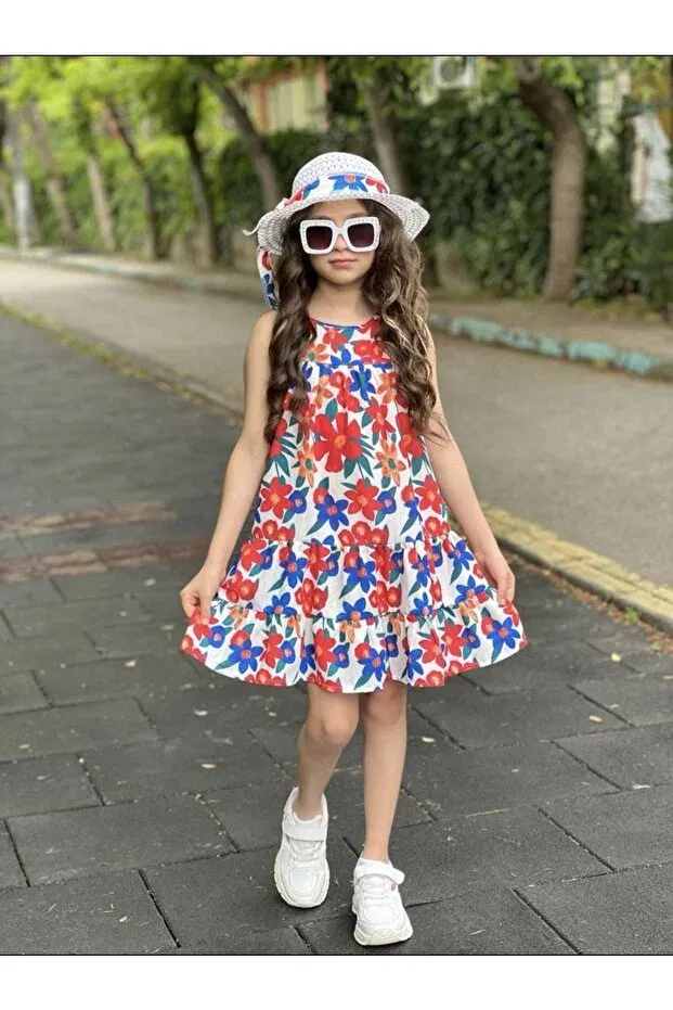 Детское платье для девочек без рукавов Tunay Moda, Colorful