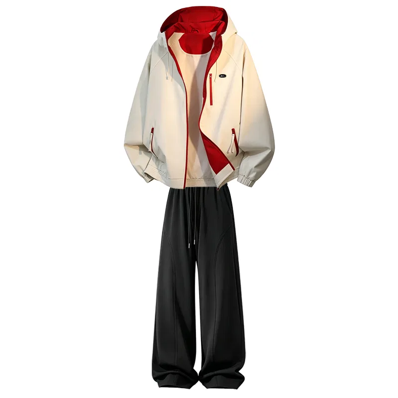 Детский комплект куртка и брюки с капюшоном, съемный, с принтом, Windbreaker Jacket & Pants Sets, WARRIOR