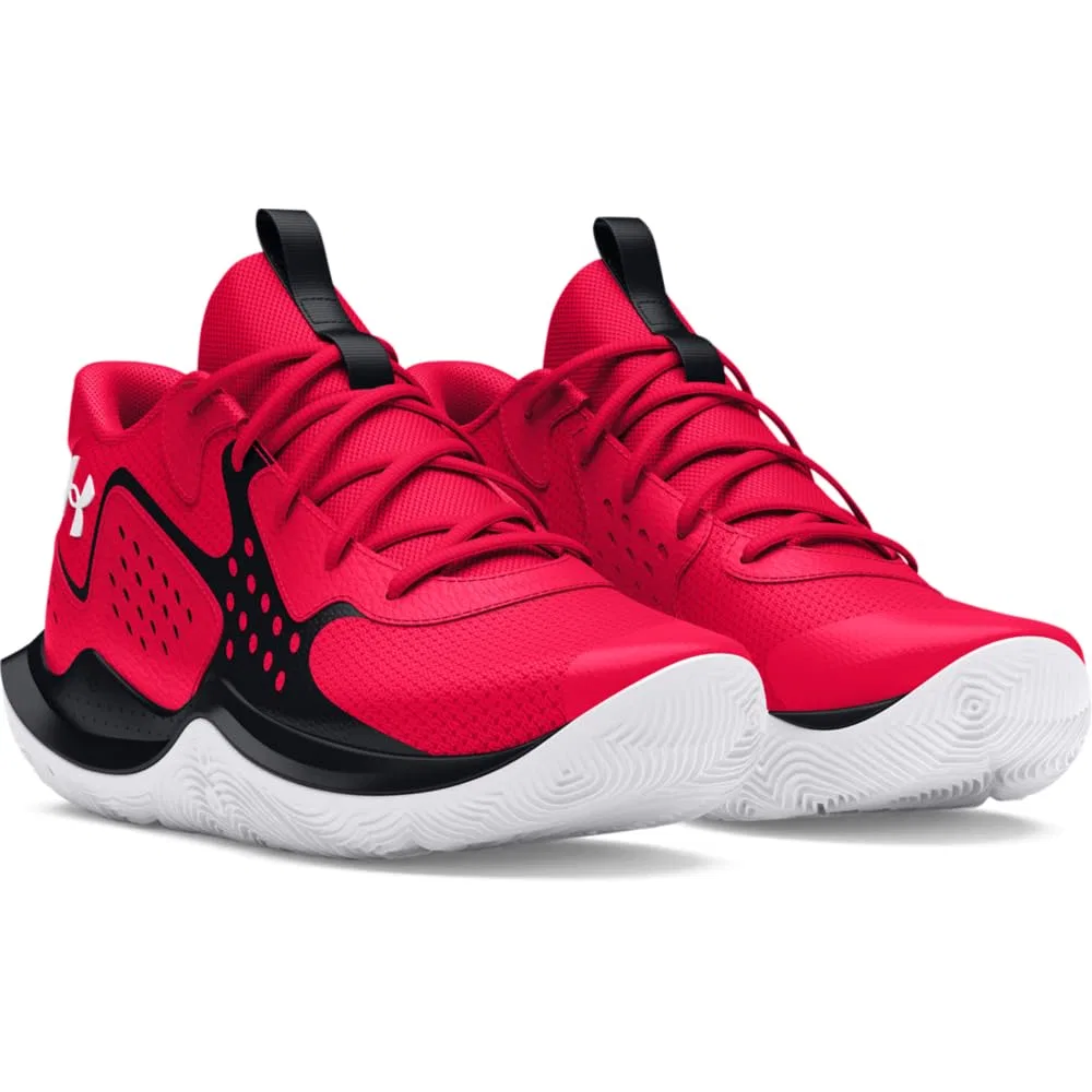 Детские баскетбольные кроссовки для мальчиков с версией Jet '23 Under Armour, Red Black White — фото 2