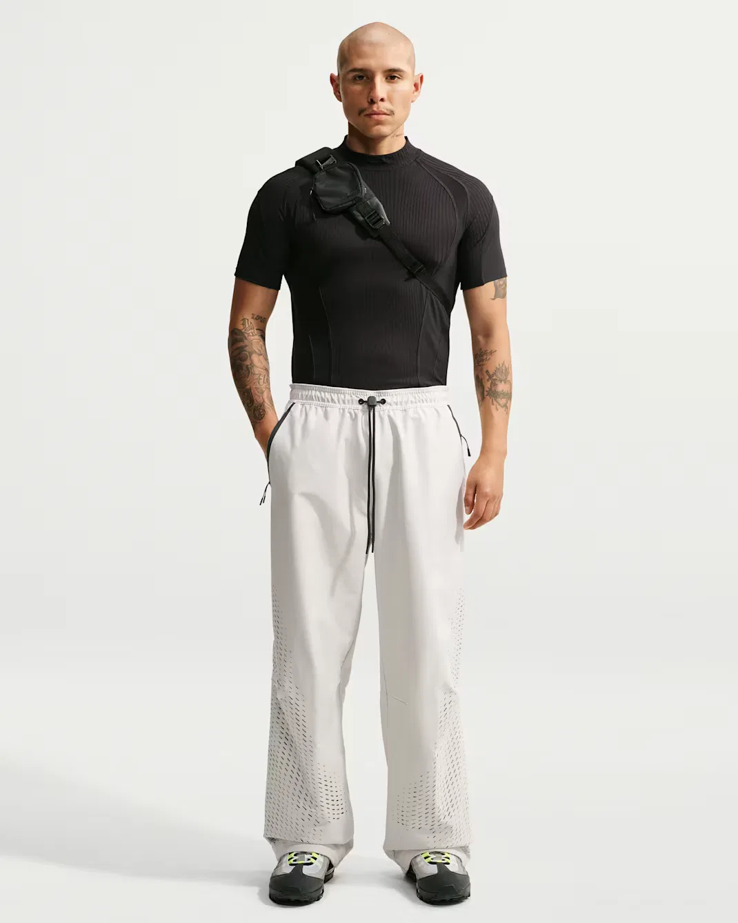 Мужские брюки Dri-FIT Shori Knit с открытым низом Nike Tech, Light Bone/Black