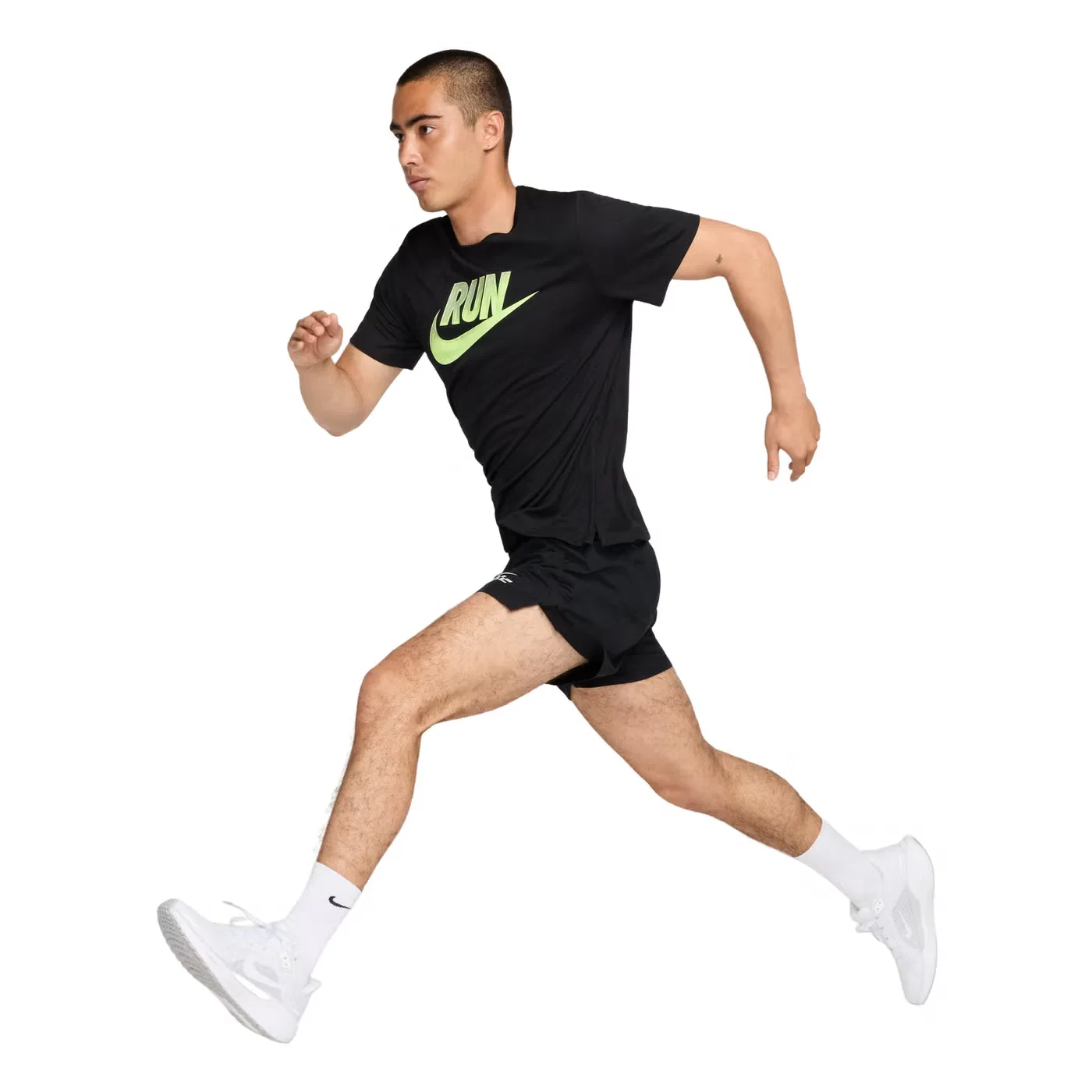 Футболка с принтом Miler Run Energy Nike, черный — фото 3