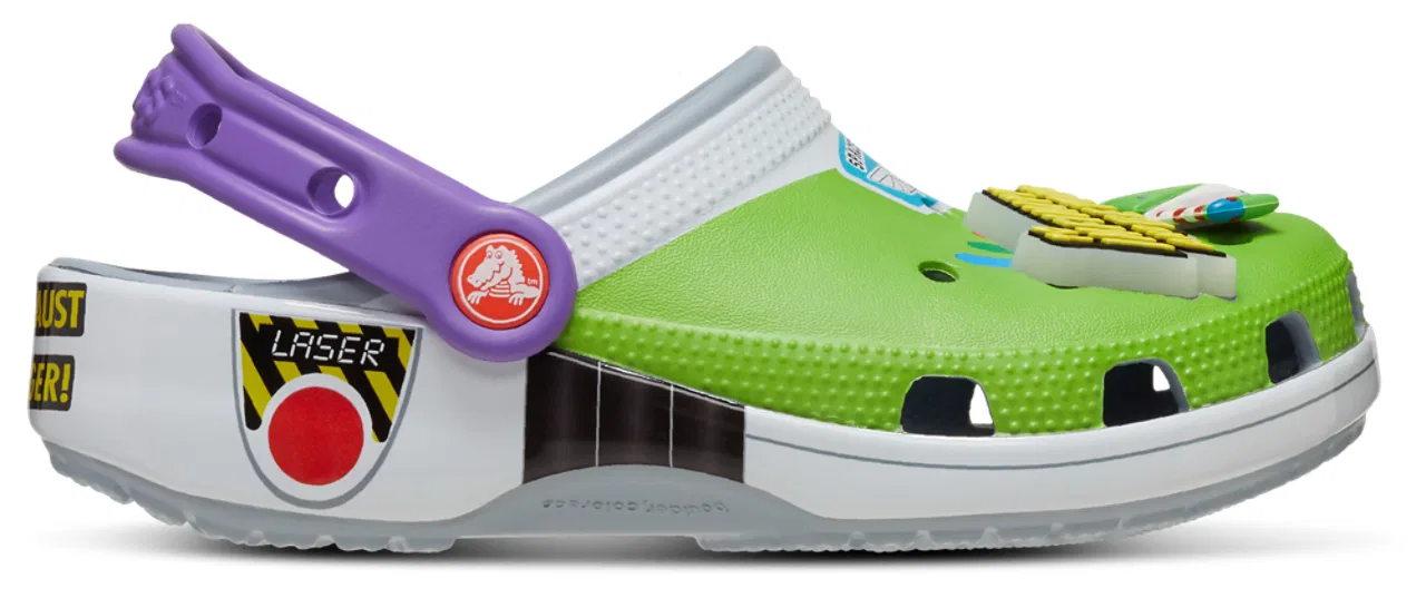 Сабо для мальчиков Toy Story Buzz Classic Clogs Crocs, зеленый/фиолетовый