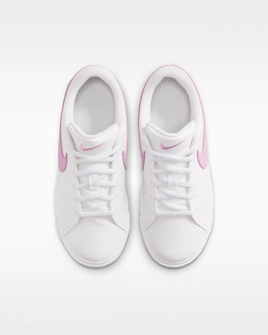 Кроссовки для детей постарше Nike Tennis Essential, White/White/Pink Rise — фото 4
