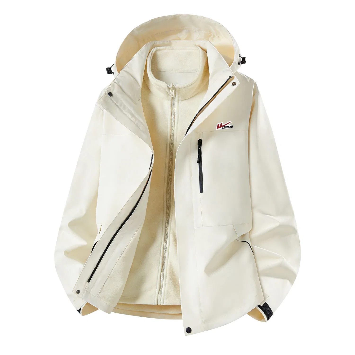 Детский ветрозащитный комплект Warm White (3-in-1 Two-Piece Set DIY Badge) WARRIOR