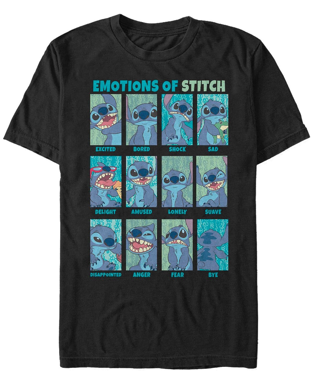 

Мужская футболка stitch emotion с коротким рукавом Fifth Sun, черный