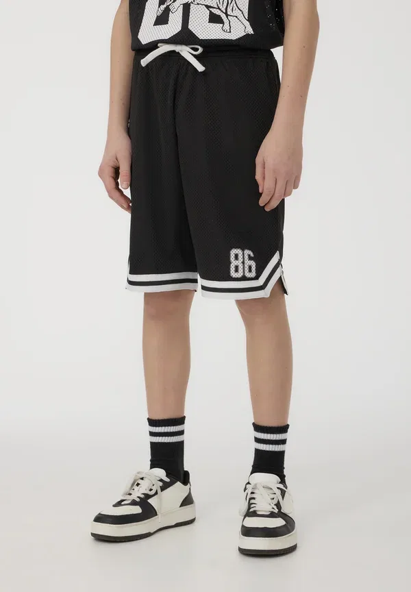 Брюки из сетчатой ткани Tracksuit bottoms Terranova, черный — фото 2