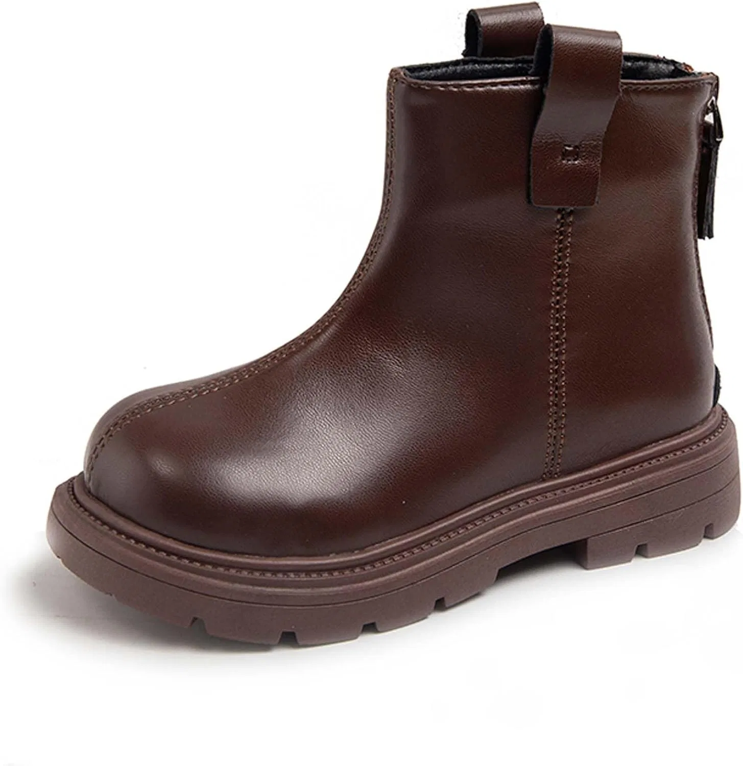 Детские ботинки для девочек с принтом Classic Combat DZBAJRQM, Coffee Colored