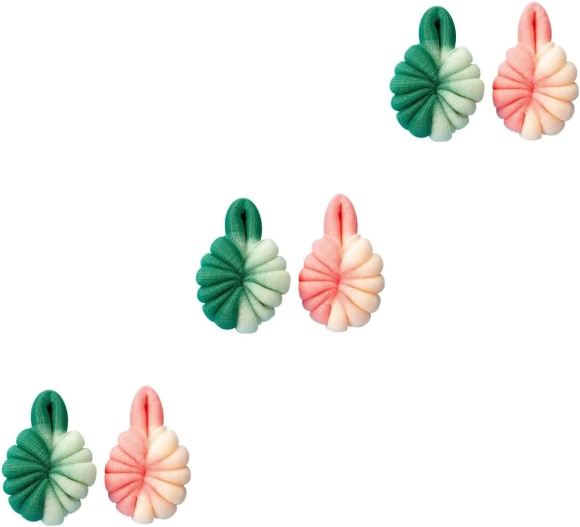 Мочалка для душа Minkissy, 6 шт, 14x10x18 см, мультиколор