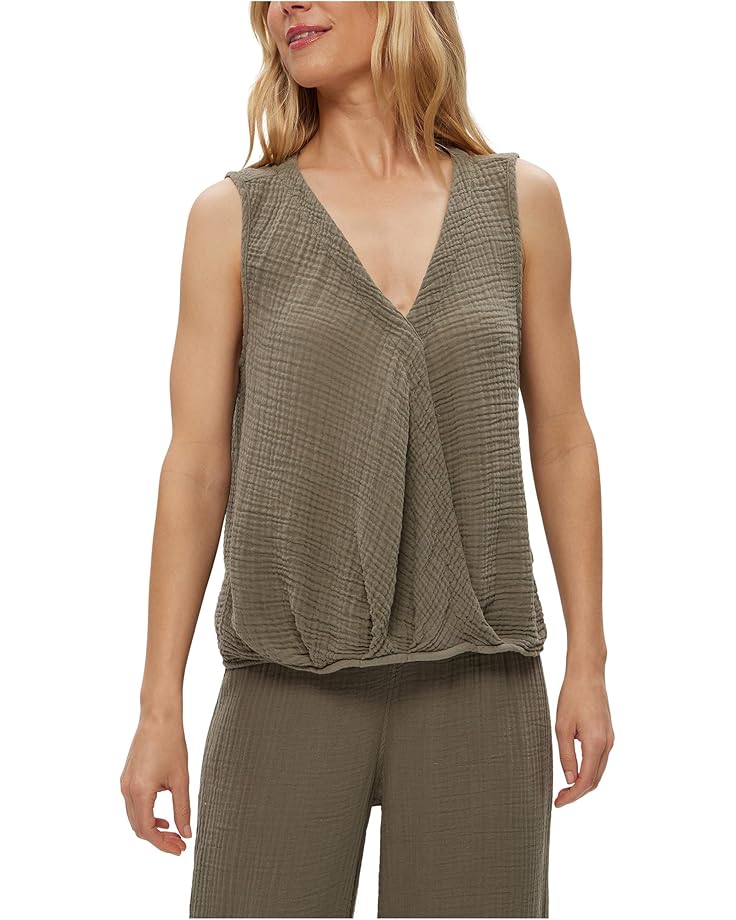 

Топ Michael Stars Kate Surplice Tank, оливковый