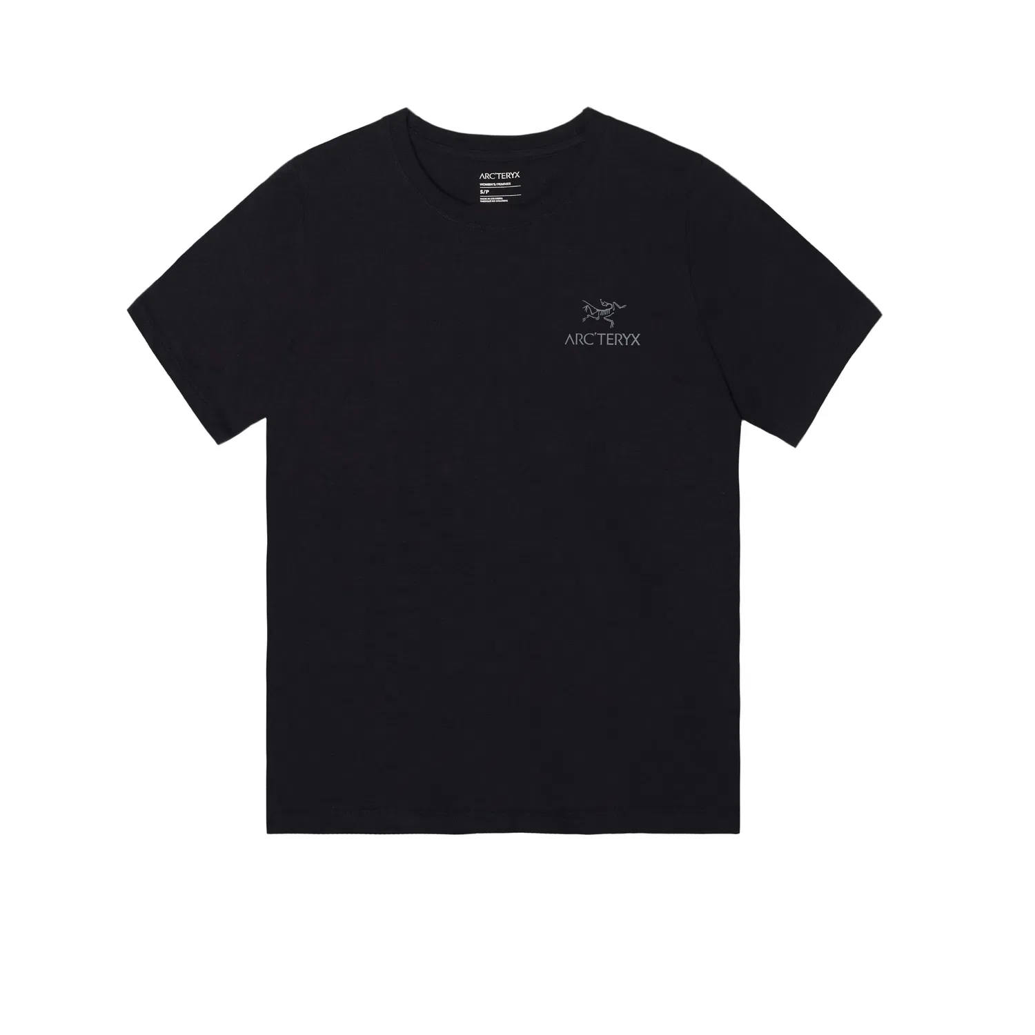 Женская футболка с принтом KRAGG SL COTTON EMBLEM CREW SS Arcteryx, черный — фото 4
