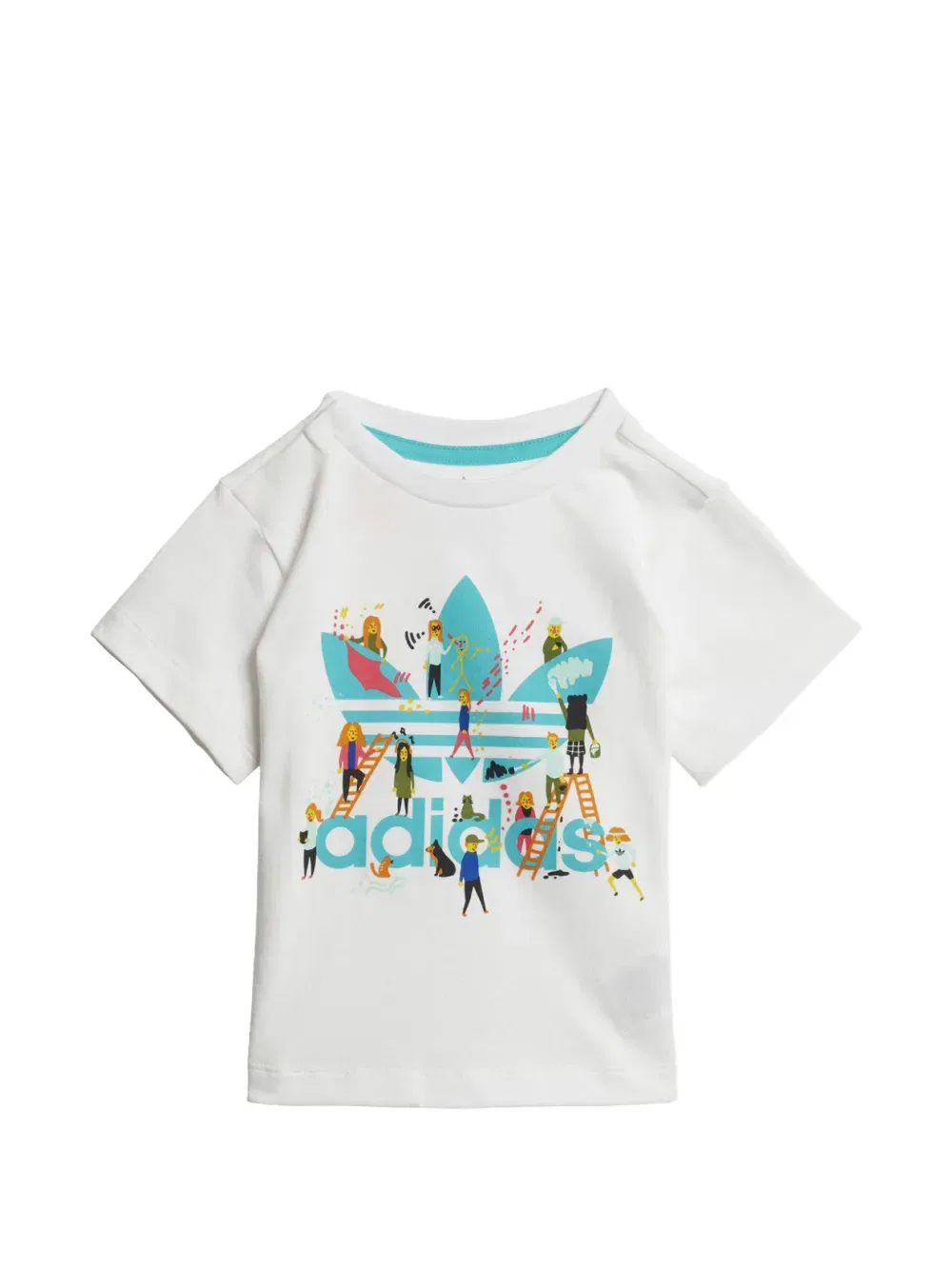 Футболка с принтом Adidas Kids, белый