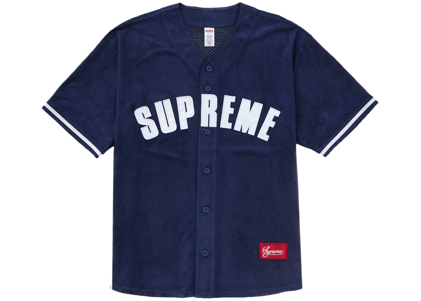 Мужская бейсбольная джерси с сеткой и замшей Navy Supreme, Navy