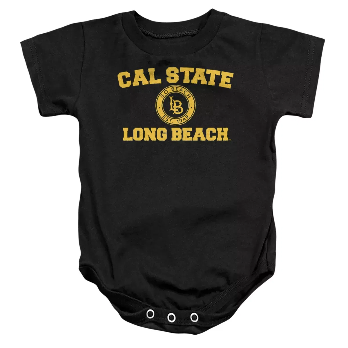 Детское боди-комбинезон с принтом California State University Long Beach Circle Logo NCAA, Black