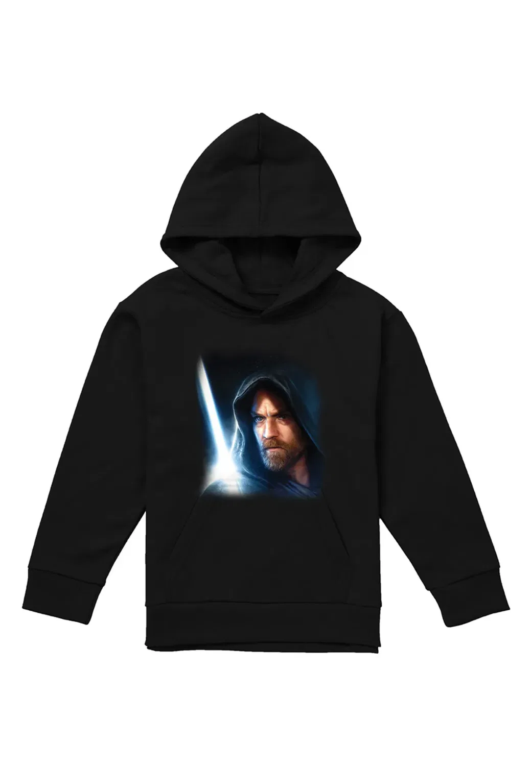 Детский худи с принтом Obiwan Kenobi, Disney, Black — фото 4