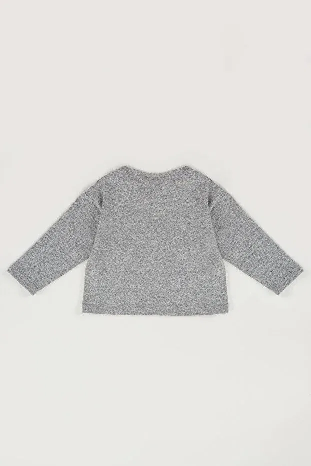 Детская футболка с длинным рукавом Basics Mioma Kids, Gray — фото 4
