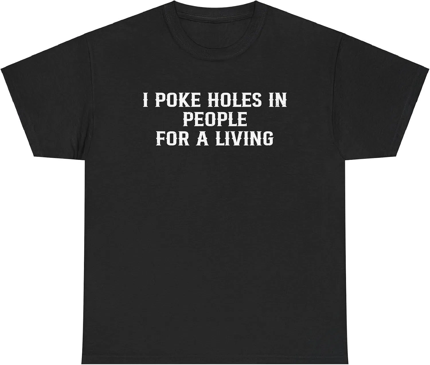 Футболка с принтом Poke Holes Gildan, Black — фото 2