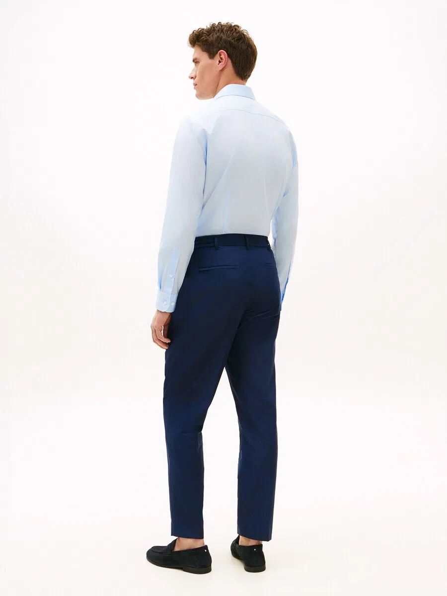 Брюки TOMMY HILFIGER Regular Pleat-Front Pants 'Airdo' темно-синего цвета — фото 4