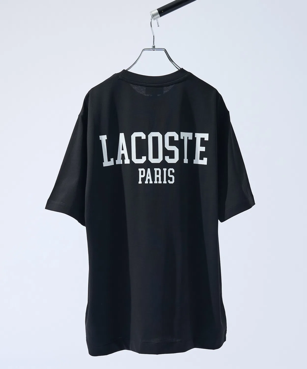 Футболка с длинным рукавомс принтом на спине LACOSTE Back Print Basic Tee, Black
