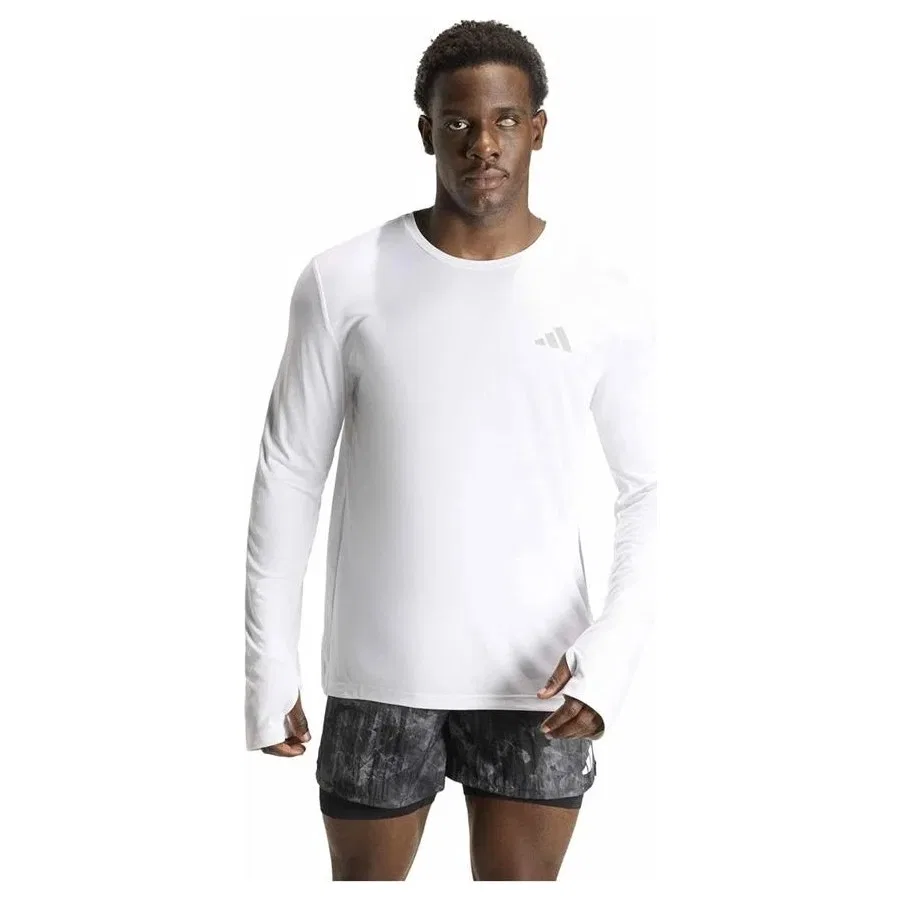 Свитшот мужской с длинным рукавом Run Ess Ls M adidas, Белый — фото 2