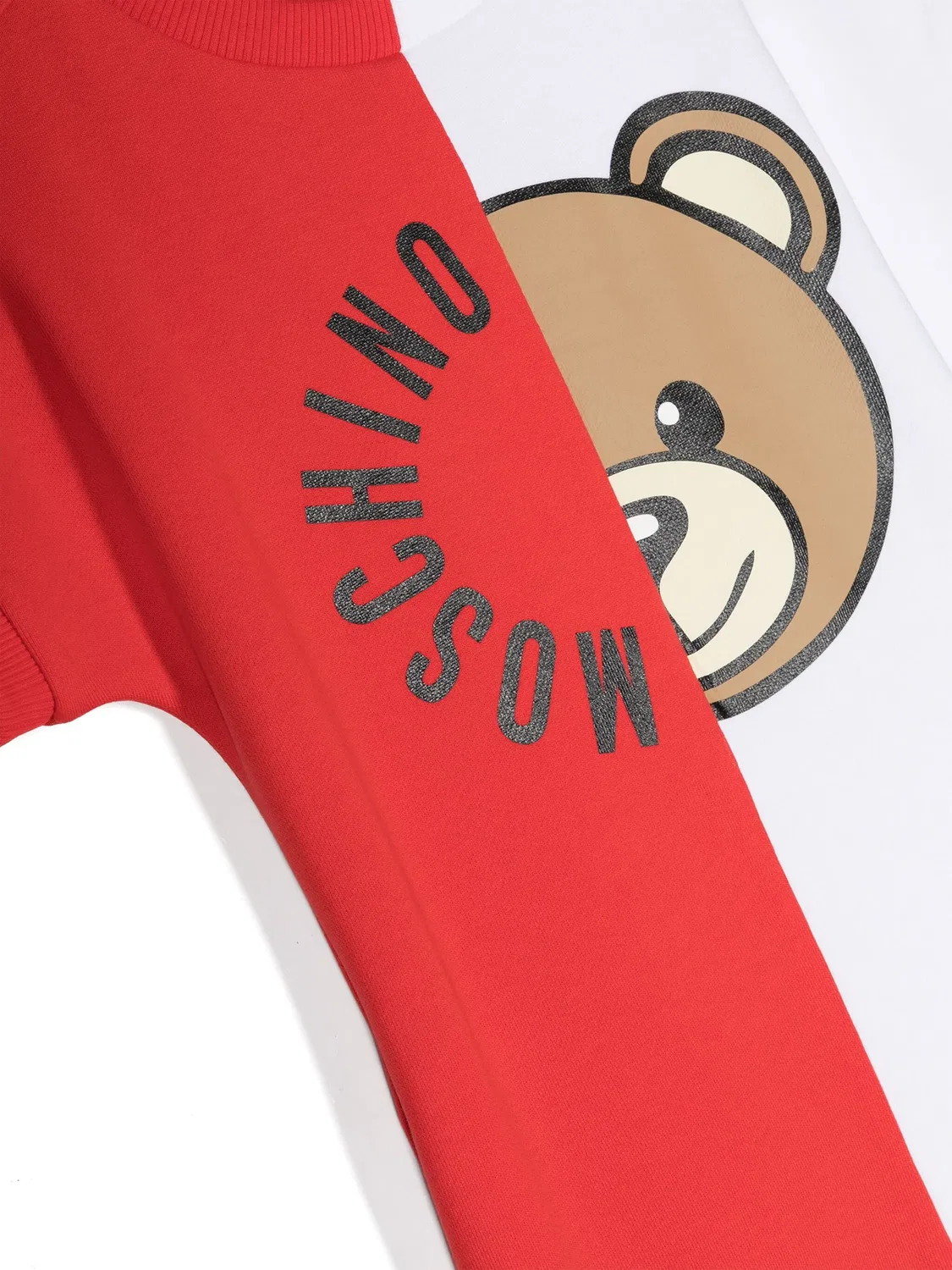 Платье-туника с принтом медвежонка Moschino, белый — фото 2