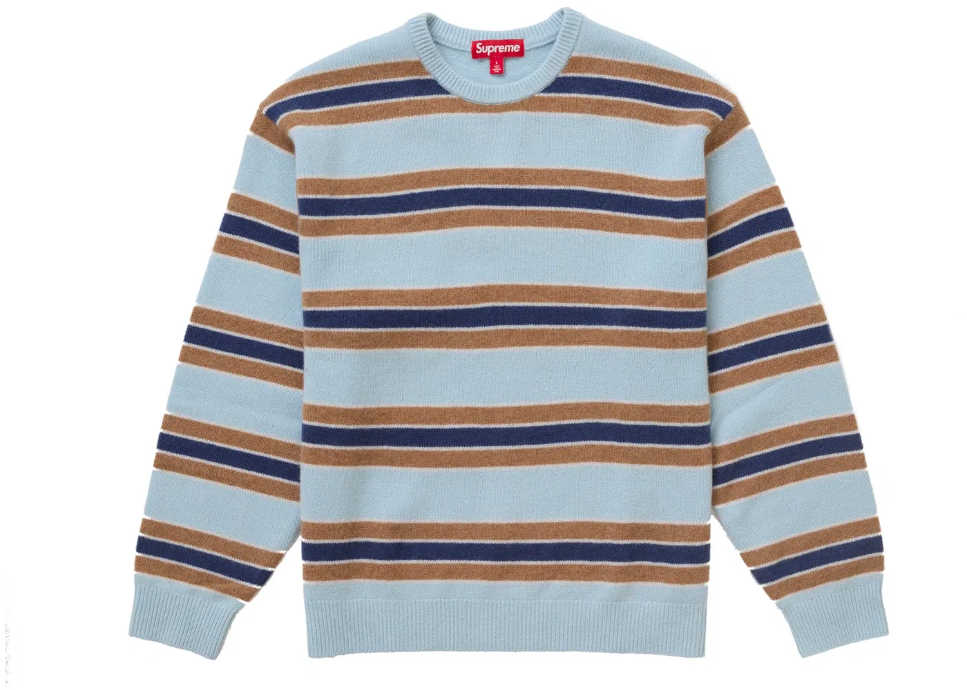 Мужской кашемировый свитер с принтом Supreme Sweater (FW24), Blue Stripe