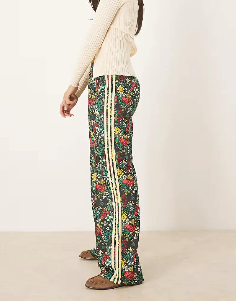 Спортивные брюки Adidas Originals x Liberty London Firebird с цветочным принтом — фото 4