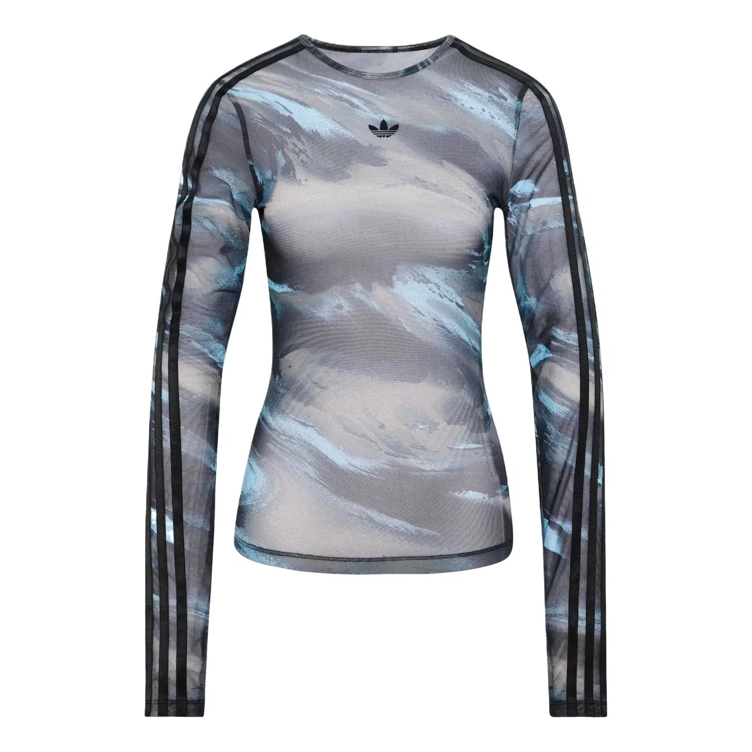 Женская футболка Graphic Mesh T-Shirt Asia SIzing 'Olive Strata Aurora Coffee Crystal Sky' adidas, Olive Strata/Aurora Coffee/Crystal Sky
