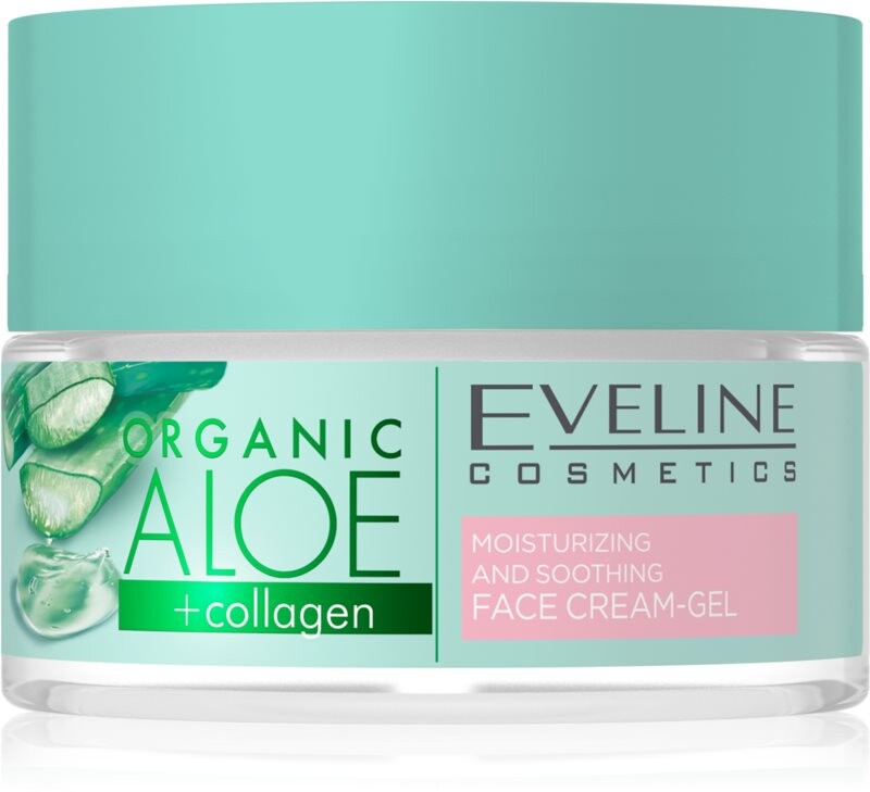 

Активный, интенсивно увлажняющий гель-крем с успокаивающим эффектом Eveline Cosmetics Organic Aloe+Collagen