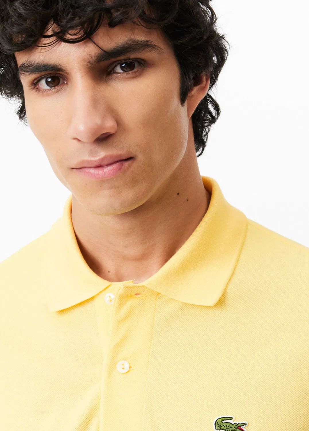 Поло Lacoste Classic Fit, желтый — фото 3